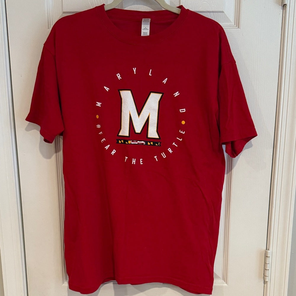 University of Maryland Red Graphic Men's T-Shirt size large